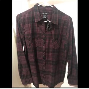Hot Topic Brand Long Sleeve Checkered Shirt